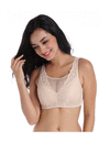 FASHION LACE POST SURGICAL BRA WITH POCKETS-Skin