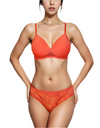 Butterfly back Bra With Lacy Panty SET -BURN SIENNA