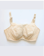 FULL LACE POST SURGICAL BRA WITH POCKETS- BEIGE