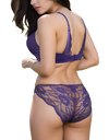 Butterfly back Bra With Lacy Panty SET-PARACHUTE PURPLE